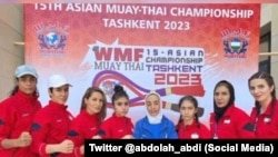 زنان موی‌تای کار ایرانی بدون حجاب اجباری در مسابقات ازبکستان