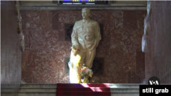 Marble entrance hall of the museum of Soviet leader Joseph Stalin in the city of Gori, Georgia