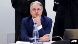 Rupert Stadler, former CEO of German car manufacturer Audi, sits in the courtroom during his trial, at the regional court, in Munich, southern Germany, on May 3, 2023. 