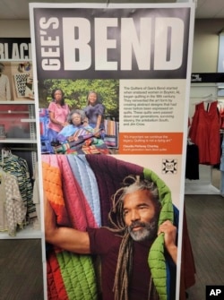 FILE - This photo provided by Tangular Irby shows a Gee's Bend x Target display at a Target store in Trumbull, Conn., Feb. 10, 2024.