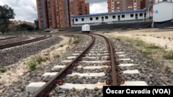 Un tramo de la vía férrea en el centro de operaciones del corredor Bogotá - Belencito. Óscar Cavadía.