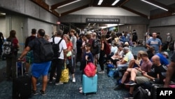 Thousands of passengers were stranded at the Kahului Airport after wildfires burned much of western Maui in Kahului, Hawaii, on Aug. 9, 2023.
