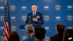 FILE - Pentagon spokesman US Air Force Brig. Gen. Patrick Ryder speaks during a media briefing at the Pentagon, March 24, 2023. 
