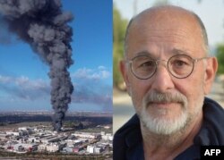 Pogođena zgrada u Rehovotu u središnjem Izraelu (levo) i Arman Arči Bivas (desno), oktobar 2023. (Foto: Reuters i privatna arhiva)