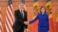 Државниот секретар на САД се ракува со претседателката на Молдавија Маја Санду во Претседателската палата во Кишинев, Молдавија, 29 мај 2024 година