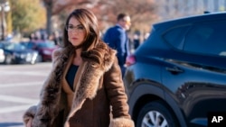 FILE - Rep. Lauren Boebert, R-Colo., arrives to the Capitol in Washington, Nov. 29, 2023. 