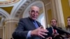 U.S. Senate Majority Leader Chuck Schumer of New York meets with reporters to discuss efforts to pass the final set of spending bills to avoid a partial government shutdown, at the Capitol in Washington, March 20, 2024.