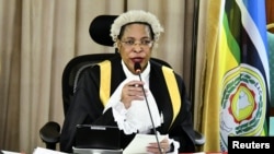 FILE - Uganda's Speaker Anita Annet Among in Kampala, Uganda, May 2, 2023.