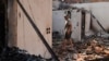 A man surveys a burned house as wildfires blaze near Kirkis, in the northeastern Evros region of Greece, Aug. 23, 2023. Major blazes were also burning in Spain's Tenerife and in northwestern Turkey near the Greek border.