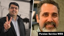 از راست: جعفر ابراهیمی و اسماعیل عبدی،‌ معلمان زندانی