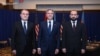 Azərbaycan xarici işlər naziri Ceyhun Bayramov, ABŞ dövlət katibi Antoni Blinken və Ermənistan xarici işlər naziri Ararat Mirzoyan, Vaşinqton, 10 iyul, 2024 (mənbə-Azərbaycan Xarici İşlər Nazirliyi).