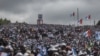 Rwanda Patriotic Front (FPR) supporters gather during a kick-off rally to support Rwandan President Paul Kagame, in Musanze on June 22, 2024.
(PHOTO BY AFP)