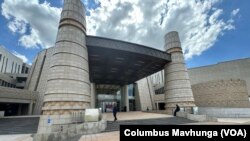 FILE - Zimbabwe's parliament building is seen in Mount Hampden, just outside of Harare, in February 2024. The Southern African Development Community summit will be held in the building on Aug. 17, 2024.
