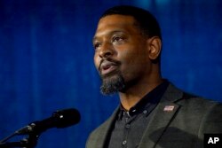 Environmental Protection Agency Administrator Michael Regan speaks during a news conference in East Palestine, Ohio, Feb. 21, 2023.