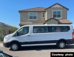 A citizen activist captured this photo of a recruiter transporting at-risk Native Americans to a phony sober living home in a residential neighborhood.