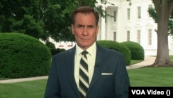 Радник Білого дому з комунікацій, Джон Кірбі під час інтерв'ю для Голосу Америки.