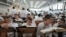 Ultra-Orthodox Jewish seminary students study on the day that Israel's military begins sending out draft orders for ultra-Orthodox Jewish men, at the Kol Torah Jewish seminary in Jerusalem, July 21, 2024. 