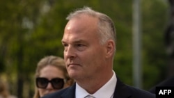 Retired New York Police Sergeant Michael McMahon leaves Brooklyn Federal Court in New York City on May 31, 2023. (AFP/Yuki IWAMURA)