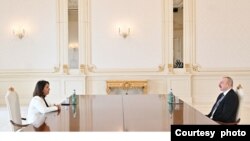 İlham Əliyev və Gila Gamliel (Rəsmi foto)