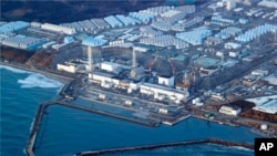 Pusat listrik tenaga nuklir Fukushima Daiichi di Kota Okuma, prefektur Fukushima, di sebelah utara Tokyo, pada tanggal 17 Maret 2022. (Shohei Miyano/Kyodo News via AP)