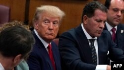 L'ancien président américain Donald Trump comparaît devant le tribunal pénal de Manhattan à New York le 4 avril 2023.