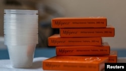 FILE - Boxes of mifepristone, the first pill given in a medical abortion, are prepared for patients at Women's Reproductive Clinic of New Mexico in Santa Teresa, Jan. 13, 2023. 