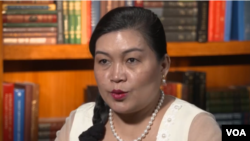May Sabe Phyu of Women Advocacy Coalition Myanmar is seen during a VOA interview.