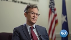 Undersecretary of Defense for Policy Colin Kahl speaking to VOA at the Pentagon on Tuesday