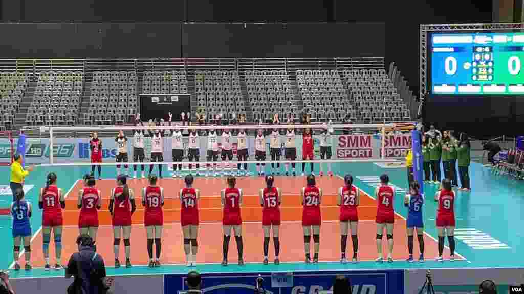 پیروزی تیم ملی والیبال زنان ایران بر مغولستان در رقابت‌های قهرمانی آسیا