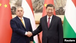 中國國家主席習近平在北京釣魚台國賓館會見匈牙利總理歐爾班。 （2024年7月8日）
