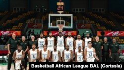 Equipa de basquetebol masculina do Petro de Luanda, na Liga Africana de Basquetebol (BAL), Kigali, Ruanda