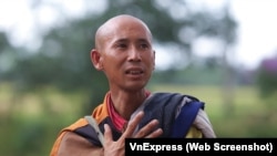 Nhà sư Thích Minh Tuệ, 44 tuổi, tu tập theo lối khổ tu mà Phật giáo gọi là hạnh đầu đà.