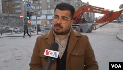 Demiroren News Agency's Gaziantep reporter Kadir Gunes describes the hardship in the first days of the earthquake in southern Turkey, Feb. 6, 2023. (Photo: Orhan Erkilic/Gaziantep)
