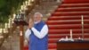 India's Prime Minister Narendra Modi gestures during a swearing-in ceremony at the presidential palace in New Delhi, June 9, 2024.