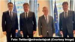 ARHIVA - Miroslav Lajčak sa Petrom Petkovićem i Besnikom Bisljimijem (Foto: Twitter/@miroslavlajcak)