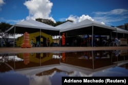 A dengue emergency medical care tent in the Samambaia neighborhood of Brasilia, Brazil January 23, 2024. (REUTERS/Adriano Machado)