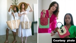 Koleksi tas Everina karya diaspora Indonesia, Emelie Conroy di Los Angeles, California (dok: Everina)