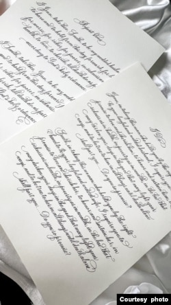 Karya Nathania Dianda, seniman kaligrafi di Washington, D.C. (dok: Nathania Dianda)