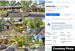 The Zillow page advertising Andrei Kostin's former mansion in Aspen, Colorado. (Zillow).