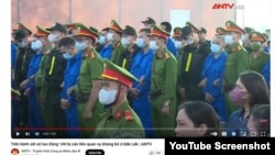 Phi&#234;n t&#242;a lưu động ở Đăk Lăk x&#233;t xử 100 bị c&#225;o vụ khủng bố, th&#225;ng 1/2024. Photo ANTV.