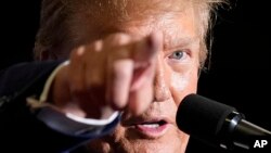 Republican presidential candidate former President Donald Trump speaks at a campaign rally March 2, 2024, in Greensboro, NC. 