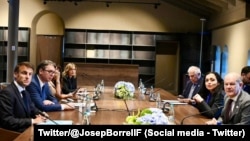 Susret Borrella, Scholza, Vučića i jose Osmani u Kišinjevu. (Foto: Twitter/@JosepBorrellF)