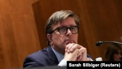 Džejms O’Brajen, šef Kancelarije za koordinaciju sankcija u Stejt departmentu, na pretresu Odbora za spoljnopolitičke poslove Senata SAD o sankcijama, 28. septembra 2022. godine. (Foto: Reuters/Sarah Silbiger)