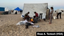 Most of the families in Gaza are displaced, living in makeshift dwellings often without kitchens or bathrooms, in Rafah, Gaza, on March 2, 2024.