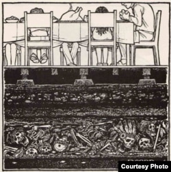 Cartoon by the late Ron Cobb which appeared in the Los Angeles Free Press, November 29, 1968. Used with permission of the Estate of Ron Cobb.