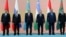 FILE - From left, the Kyrgyz, Russian, Kazak, Uzbek, Tajik and Turkmen presidents are pictured before the Russia-Central Asia Summit in Astana, Kazakhstan, Oct. 14, 2022. (Kazakhstan's President Press Office via AP)