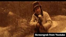 A screenshot from a trailer of the upcoming movie Putin. 