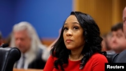 Fulton County District Attorney Fani Willis attends a hearing on the Georgia election interference case, in Atlanta, Georgia, March 1, 2024.