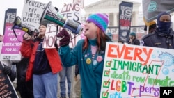 Anti-abortion activists participate in the annual March for Life in front of the Supreme Court on Jan. 19, 2024, in Washington.