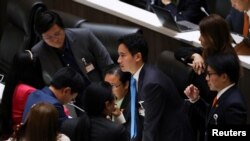 Pita Limjaroenrat, pemimpin Partai Bergerak Maju di parlemen, di Bangkok, Thailand, 19 Juli 2023. (Foto: REUTERS/Chalinee Thirasupa)